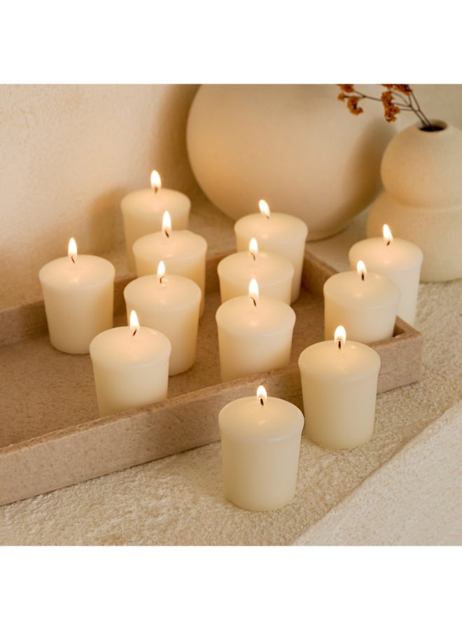 Home Box Luna Unscented Votive Candle Set - 12 Pieces - Image 2
